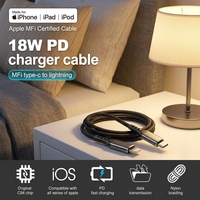 Câble Type C vers Lightning certifié MFi Premium 27W PD 9V 3A Charge rapide Puce Apple d'origine pour Apple iPhone iPad iPhone
