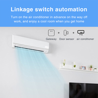 Capteurs de contact sans fil pour fenêtre ouverte/fermée Alexa Google Smart Life Tuya App, capteur de porte intelligent Wifi Tuya CE Blanc CN;GUA