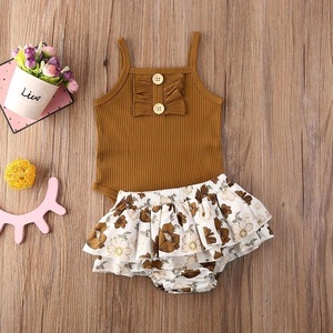 Short SLeeve T-Shirts and <b>Skirts</b> Baby Clothes Sets Knitted Leopard Casual Children Girls Summer Clothing Sets - Product Image 4