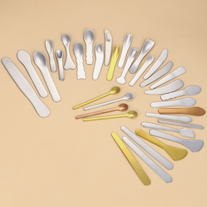 Personalizado Nuevo Grabado Logo 304 Acero Inoxidable Spetula Cara Cuidado DE LA Piel Cuchara Crema para los Ojos Espátula Cuchara Mini <span class=keywords><strong>Metal</strong></span> Cosmético Espátula - Product Image 3