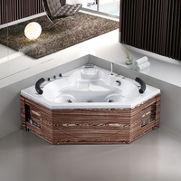 Triangle en forme d'éventail Double Couple coin personne seule bulle profonde ménage petite unité surf Massage baignoire