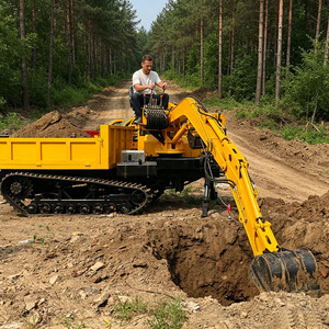 New 2026 <b>Pro</b> <b>Mini</b> Crawler Dumper 5/8ton Load Hydraulic Self Loading 4x4 Automatic Tracked Dump Truck for Forestry & Farm - Product Image 1