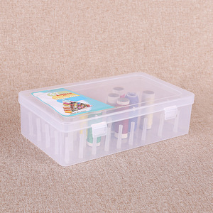 <b>Needle</b> And Thread Box 42 Axis PP Plastic Portable Sewing Storage Organizing <b>Case</b> For Household Mending Use - Product Image 3