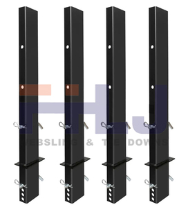 Piquets de tuyauterie réglables robustes, piquets de tuyauterie en forme de C pour remorque à plateau plat, support extensible pour camion, 30 pouces - Product Image 5