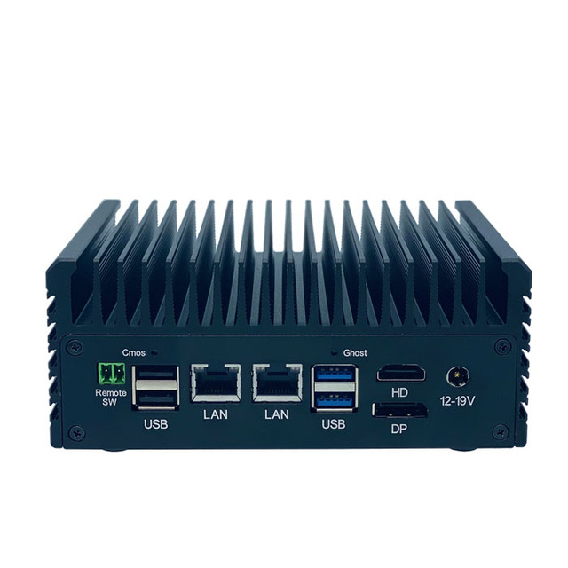 12V Fanless NANO Mini PC Intel N100 CPU DDR4 RAM RJ45 LAN RS232 2COM HD DP Double Display Wifi Industrial Computer