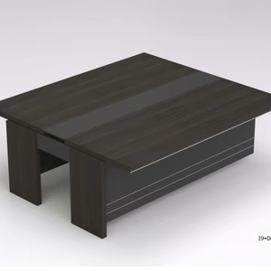 Enterprise Office Meeting Reception Conference Large Modern Wood <b>Adjustable</b> Long Square Conference <b>Table</b> - Product Image 1