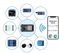 ESP32 Starter Kit ESP 32S Paket Pengembangan WiFi BT Modul MCU Kit Sensor IoT Set Pembelajaran Terintegrasi Kit Elektronik DIY