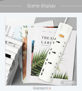 New Arrivals PRIMA EU <b>Plug</b> Power Strip Overload Protector Multi Way <b>Extension</b> <b>Socket</b> with 4 USB Fast Charge for Home Office - Product Image 6