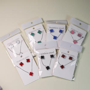 Оптовые продажи: Новинка <span class=keywords><strong>2026</strong></span> года – Самые продаваемые ювелирные наборы «Счастливый четырехлистный клевер», модные ювелирные комплекты для женщин - Product Image 4