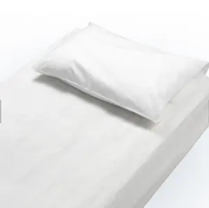 2024新しいプレーン染め不織布枕カバー防塵プロテクターホームホテル病院OEM不織布純粋なパターン枕ケース