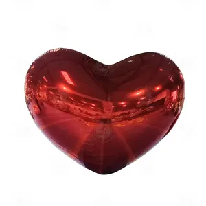 Publicité Événement Décoration Miroir Boule Géant Gonflable Miroir Coeur Haute Qualité PVC En Forme De Coeur Miroir Boule Pour Les Fêtes