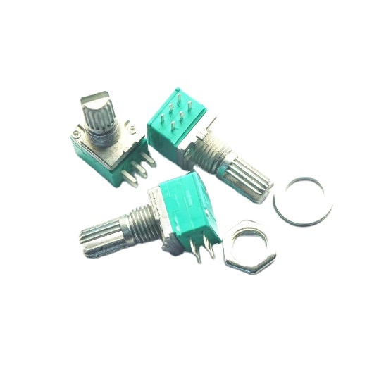 Rotary Potentiometer B203 B503 B103 1K 5K 10K 50K 100K Handle Length 15mm RK097N Double