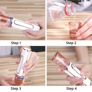 Banco de Energía Portátil para el Cuidado de la Piel con Carga de Emergencia, Spray Hidratante de Doble Orificio, Spray Facial Nano Hidratante - Product Image 4