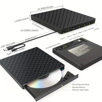 7 En 1 USB 3,0 y lector de disco tipo C Unidad de reescritura DVD externo RW CD Writer Unidad óptica 5GBPS REPRODUCTOR DE DVD quemador para PC portátil