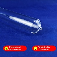 Tube en quartz haute pureté HaiChuan JGS2 |   Pointe conique/affûtée résistante à la chaleur, capable de souder/couper (10-300 mm de diamètre extérieur), polie