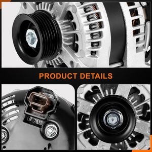 <span class=keywords><strong>Alternador</strong></span> FL3Z10346G 12V 240A para Ford F-150 5.0L V8 2015-2020, 6 Ranuras, Giro en Sentido Horario, Reemplaza 44000/42103/1042110081/1042110080 - Product Image 6