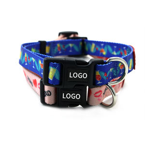 Pet <span class=keywords><strong>Collar</strong></span> Hersteller Personal isierte Farbe Haustiere Halsbänder Print <span class=keywords><strong>Cat</strong></span> Guangdong Neueste Niedrige Preis Bunte Nylon Custom Logo RIBBONS - Product Image 3