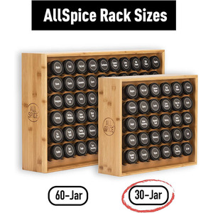Étagère à épices personnalisable en bois naturel avec 30 bocaux Organisateur de <span class=keywords><strong>cuisine</strong></span> Étagère à épices Support pour le stockage et le récipient des aliments - Product Image 5