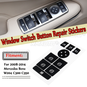 <b>Car</b> <b>Window</b> Switch Button Repair <b>Stickers</b> for Mercedes for Benz 2008-2014 W204 C300 C350 Button Repair Kit Fix Faded Ugly Buttons - Product Image 1