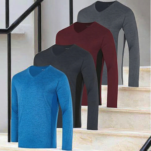 เสื้อยืดแขนยาวสีดำล้วน ผ้าเจอร์ซีย์โพลีเอสเตอร์ 100% หนา 180gsm สำหรับขายส่ง รับสกรีนโลโก้ตามแบบ - Product Image 3