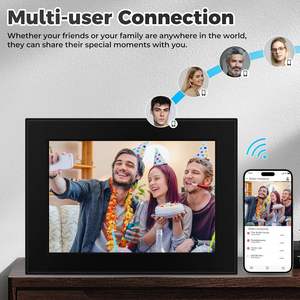 Marco DE FOTOS inteligente de 10,1 pulgadas Almacenamiento de 32GB 1280x800 Pantalla IPS WiFi-Subir fotos a través de la aplicación Frameo Reproducción de video y soporte <span class=keywords><strong>MP4</strong></span>/MP3 - Product Image 3