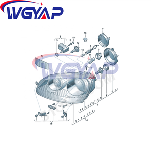 WGYAP OEM 1K6941005 1K6941006 Faro Halógeno y Xenón para Volkswagen Sagitar Golf Jetta 2009 Modelo de Coche Piezas Originales - Product Image 4