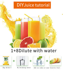 Doking fabrika en çok satan çay süt meyve C turuncu meyve C toz kabarcık çay maddeler Mango ananas tatlar meyve C tozu - Product Image 6