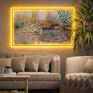 Luxury Modern Beige Crystal Porcelain Wall Art <b>Large</b> Islamic Painting Abstract Decorative Paintings for Living Room Home Decor - Product Image 6