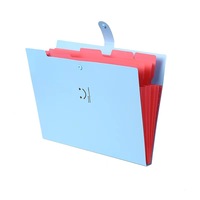 Dossier de documents transparent poche dossiers en plastique Portable format A4 papier dossier de fichiers en expansion