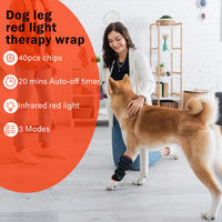Enveloppe de luminothérapie LED rouge pour pattes de chien, soin des pattes d'animaux, avec minuterie 20 minutes, pour la récupération post-chirurgicale