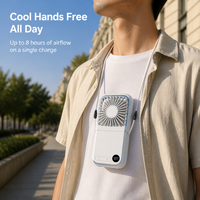 Ventilateur portable OEM personnalisé avec logo, écran LED 100 niveaux, 3000 mAh, impression UV, sérigraphie, laser, cadeau, voiture, maison