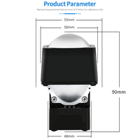 SM1 1.5 "bi-lentille LED phare 100W projecteur Ultra lumineux phare matrice faisceau motif Plug & Play Durable pour SUV/camions