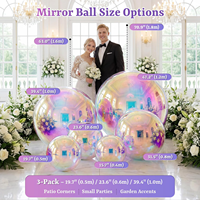 Sphère miroir gonflable géante irisée, ballon réfléchissant brillant pour la décoration de mariages et d'événements commerciaux