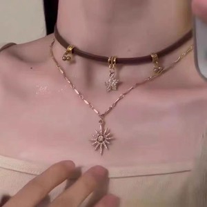 Exquisitos Collares de Mariposa Vintage para Mujer, Colgante de <span class=keywords><strong>Sol</strong></span> Maillard, Cadena para Clavícula, Joyería - Product Image 5
