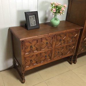 <strong>Vintage</strong> French Antique Style Oak Carved Cabinet Bar Buffet <strong>Dresser</strong> Handmade - Product Image 2