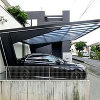 Abri de voiture en aluminium et abri de voiture moderne, décoré de manière luxueuse, abri de voiture simple en aluminium professionnel pour l'extérieur, à vendre
