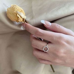 Dylam New Arrival Hot Selling Simple Style Pentagon <b>Rings</b> 5A Level <b>CZ</b> Stone S925 Sterling Silver <b>Rings</b> Designs Women Jewelry - Product Image 2