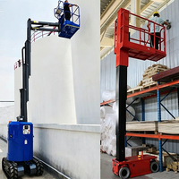 9,2m Vertikaler Mastlift mit Ausleger 200kg Traglast Selbstfahrender Elektrischer Ein-Mann-Lift für Schmalgangbetrieb