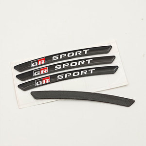 Autocollants de roue de voiture avec Logo GR Sport en aluminium, 4 pièces/ensemble, pour Toyota Yaris <span class=keywords><strong>CH</strong></span> <span class=keywords><strong>R</strong></span> RAV4 Corolla Hilux GR Gazoo Racing, accessoires - Product Image 3