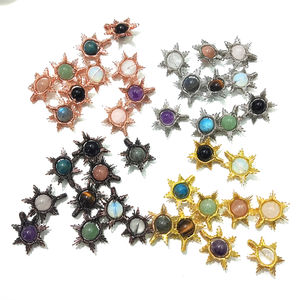 थोक क्रिस्टल बेड्स हैंडमेड वायर लिपटे गहने पहने हुए गहने के लिए सूर्य पर निर्भर प्राकृतिक पत्थर का आकर्षण - Product Image 4