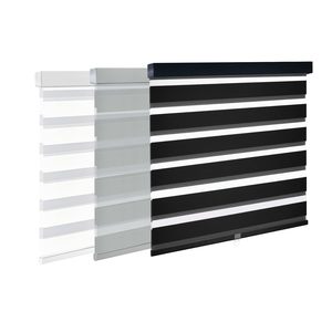 Customized Cordless Durable Room Darkening <strong>Horizontal</strong> Sheer Shades Dual-layered Zebra Roller Window <strong>Blinds</strong> - Product Image 3