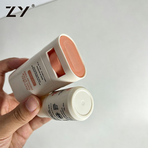 Mini Oval Solid Anti Bacterial Bpa Free PET Twist up Slim &amp; Face Cream Oval Shape Container <strong>Suncream</strong> Crown Cap Deodorant <strong>Stick</strong> - Product Image 1