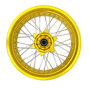 Juego de Ruedas CNC <span class=keywords><strong>Supermoto</strong></span> de 17 Pulgadas con Llantas y Mazas Doradas en Oferta para EXC SXF <span class=keywords><strong>HONDA</strong></span> CRF250R 2014-2024 CRF450R 2013-2024 - Product Image 5