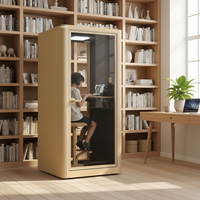 UNIBOOTH Luxury Private ASTM-E84 Ignifuge 30dB ISO 23351 Installation Rapide en 30-45 Min Cabine Silencieuse pour Bureau Ouvert Bibliothèque Exportation Mondiale