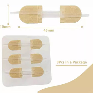 Pansement adhésif médical d'urgence pour la fermeture des plaies, 45 mm x 10 mm, avec fermeture éclair pour la réduction de la tension, pour usage extérieur - Product Image 1