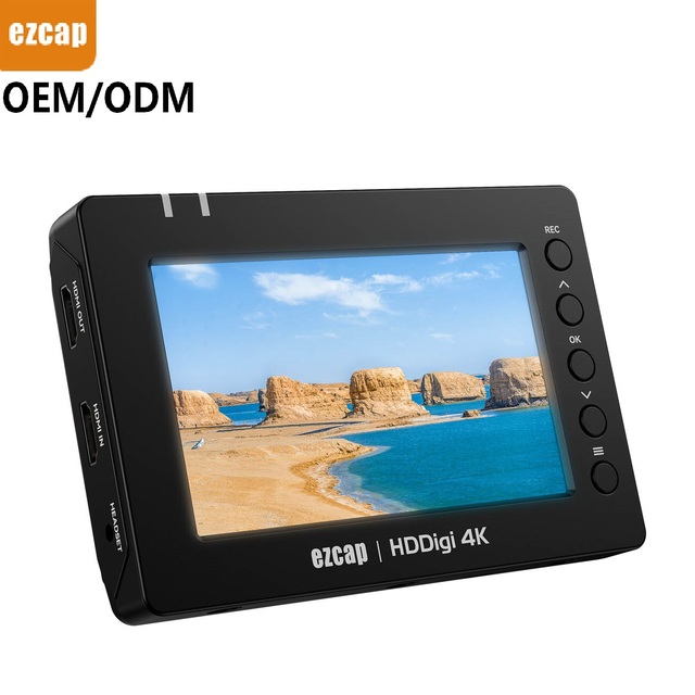 Ezcap278M HDDigi 4K Video Capture Box with 5" TFT Screen Portable Standalone HDMI Recorder for Gaming Medical & Industrial Use