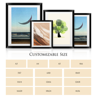 Cadre photo en bois massif blanc noir gris marron en forme de mdf brossé