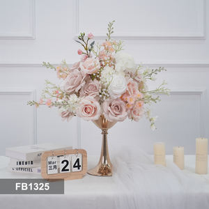 DKB White Pink Purple Blue Artificial Silk Roses Centerpieces Wedding Party Table Decorations Large Flower Balls - Product Image 3