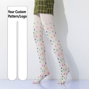 Colorful Triangle Plaid Printed Open Children Kids Tights and White Panties <strong>Art</strong> <strong>of</strong> Gloss <strong>Pantyhose</strong>