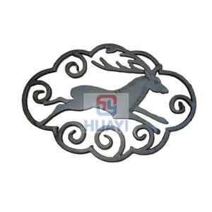 قطع زخرفية من الحديد على شكل أوراق شجر، أوراق زخرفية من الحديد المطاوع للبوابات - Product Image 4